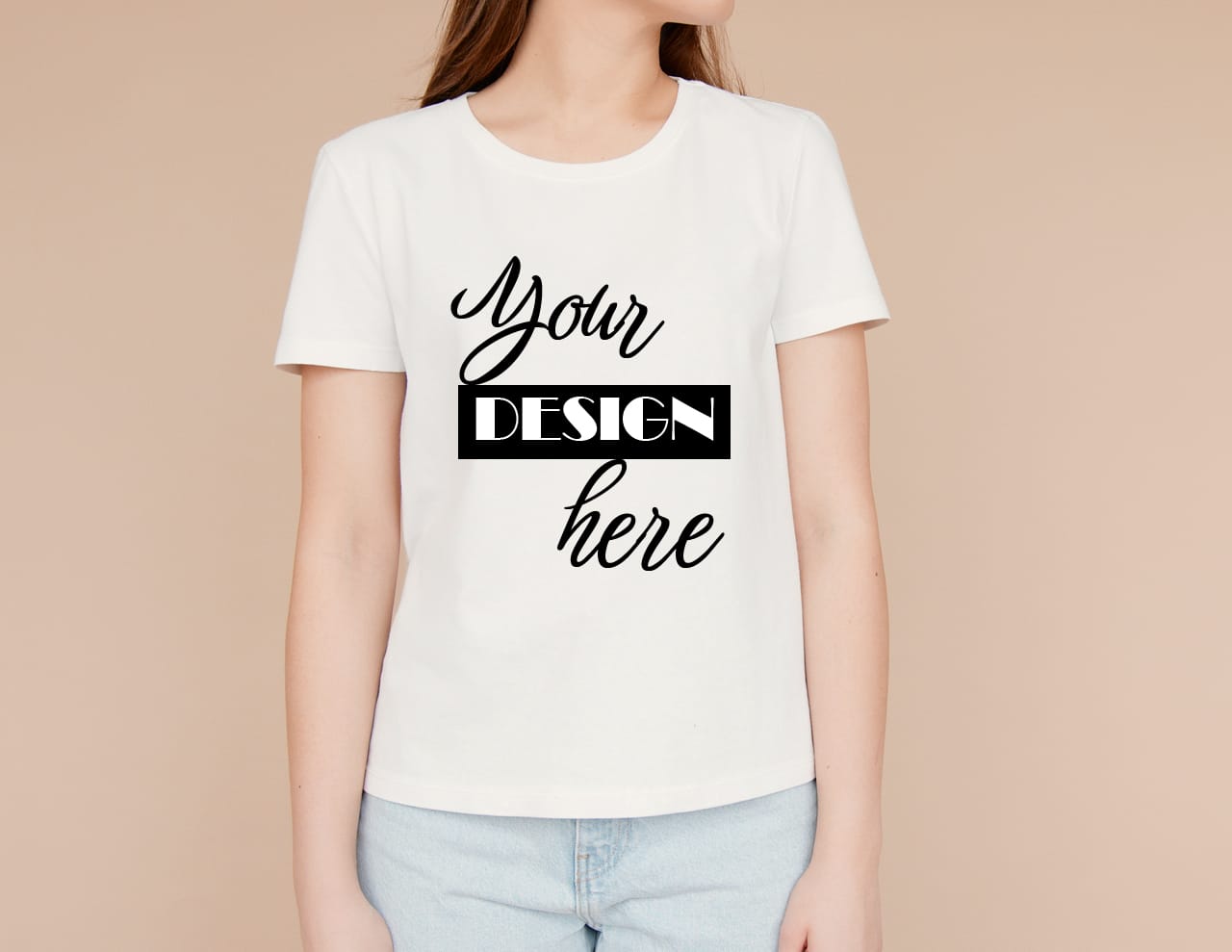 textil женская футболка белая под фото