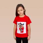 футболка синтетика детская красная